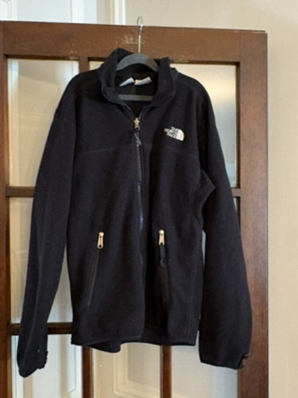The North Face Black Zip-Up Fleece Jacket, Size Small
